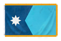 2025 Minnesota State Flag Nylon with Pole Sleeve and Gold Fringe for Parades, and Indoor Display