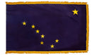Alaska State Flag 4x6 ft. Nylon with Pole Sleeve and Gold Fringe for Parades, and Indoor Display
