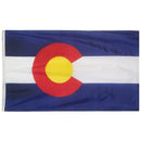 Colorado State Flag 4x6 ft. Nylon SolarGuard Nyl-Glo 100% Made in USA to Official State Design Specifications.