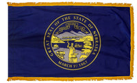 Montana State Flag 4x6 ft. Nylon with Pole Sleeve and Gold Fringe for Parades, and Indoor Display