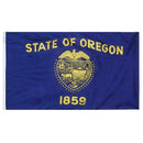 Oregon State Flag 4x6 ft. Nylon SolarGuard Nyl-Glo 100% Made in USA to Official State Design Specifications.