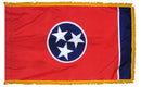 Tennessee State Flag 4x6 ft. Nylon with Pole Sleeve and Gold Fringe for Parades, and Indoor Display