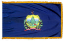 Vermont State Flag 3x5 ft. Nylon with Pole Sleeve and Gold Fringe for Parades, and Indoor Display