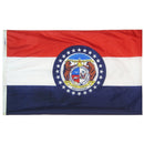 Missouri State Flag 4x6 ft. Nylon SolarGuard Nyl-Glo 100% Made in USA to Official State Design Specifications.