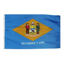 Delaware State Flag 4x6 ft. Nylon SolarGuard Nyl-Glo 100% Made in USA to Official State Design Specifications.
