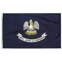 Louisiana State Flag 2x3 ft. Nylon SolarGuard Nyl-Glo 100% Made in USA to Official State Design Specifications.