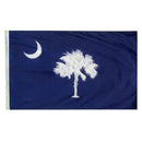 South Carolina State Flag 3x5 ft. Nylon SolarGuard Nyl-Glo 100% Made in USA to Official State Design Specifications.