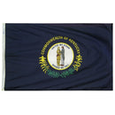 Kentucky State Flag 4x6 ft. Nylon SolarGuard Nyl-Glo 100% Made in USA to Official State Design Specifications.