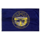 Nebraska State Flag 5x8 ft. Nylon SolarGuard Nyl-Glo 100% Made in USA to Official State Design Specifications.