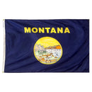 Montana State Flag 4x6 ft. Nylon SolarGuard Nyl-Glo 100% Made in USA to Official State Design Specifications.