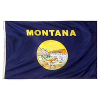 Montana State Flag 4x6 ft. Nylon SolarGuard Nyl-Glo 100% Made in USA to Official State Design Specifications.