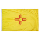New Mexico State Flag 2x3 ft. Nylon SolarGuard Nyl-Glo 100% Made in USA to Official State Design Specifications.