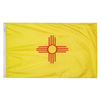 New Mexico State Flag 2x3 ft. Nylon SolarGuard Nyl-Glo 100% Made in USA to Official State Design Specifications.