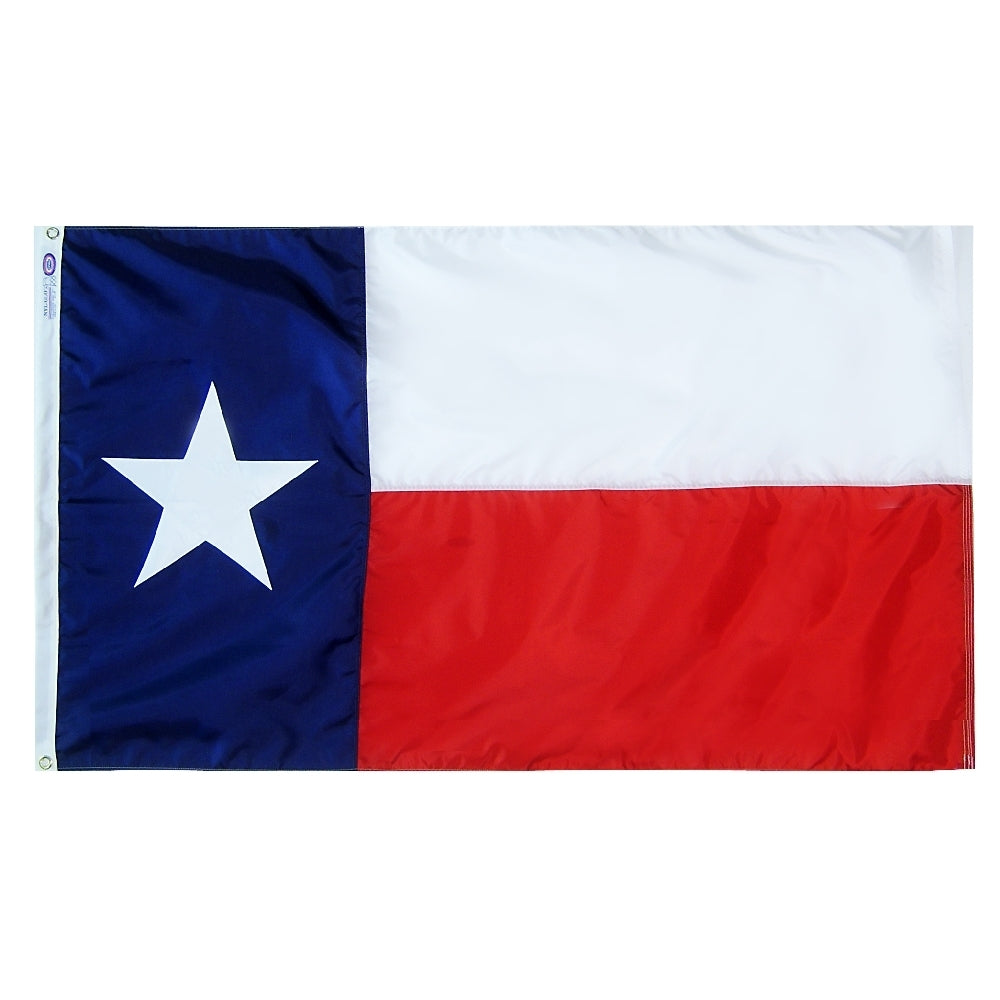 Texas State Flag 3x5 ft. Tough-Tex, the Strongest, Longest Lasting Flag, 100% Made in USA to Official State Design Specifications.