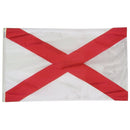 Alabama State Flag 4x6 ft. Nylon SolarGuard Nyl-Glo 100% Made in USA to Official State Design Specifications.