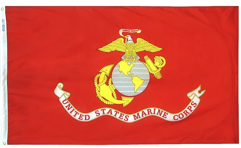 U.S. Marine Corps Military Flag 70% Polyester/30% Cotton