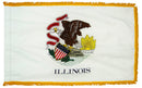 Illinois State Flag 3x5 ft. Nylon with Pole Sleeve and Gold Fringe for Parades, and Indoor Display