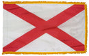 Alabama State Flag Nylon with Pole Sleeve and Gold Fringe for Parades, and Indoor Display