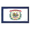 West Virginia State Flag 5x8 ft. Nylon SolarGuard Nyl-Glo 100% Made in USA to Official State Design Specifications.
