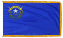 Nevada State Flag 3x5 ft. Nylon with Pole Sleeve and Gold Fringe for Parades, and Indoor Display