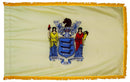New Jersey State Flag 4x6 ft. Nylon with Pole Sleeve and Gold Fringe for Parades, and Indoor Display