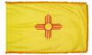 New Mexico State Flag 3x5 ft. Nylon with Pole Sleeve and Gold Fringe for Parades, and Indoor Display