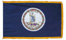 Virginia State Flag 3x5 ft. Nylon with Pole Sleeve and Gold Fringe for Parades, and Indoor Display