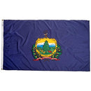 Vermont State Flag 3x5 ft. Nylon SolarGuard Nyl-Glo 100% Made in USA to Official State Design Specifications.