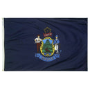 Maine State Flag 4x6 ft. Nylon SolarGuard Nyl-Glo 100% Made in USA to Official State Design Specifications.